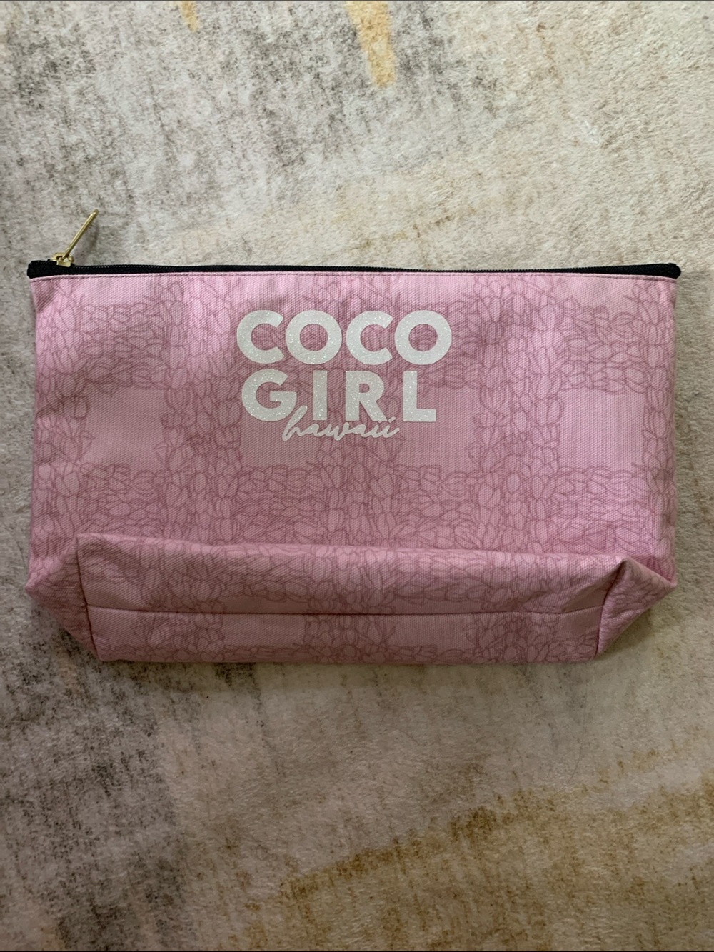 Hawaii Pink Pikake Design Cosmetic Pouch